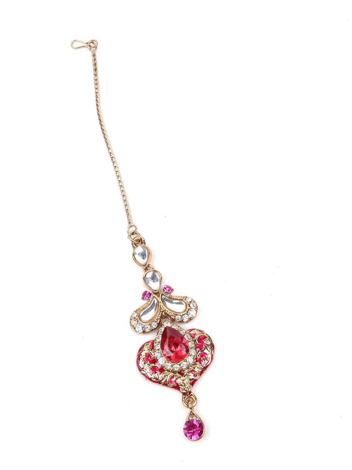 Women's Pink Stones And Kundan Se