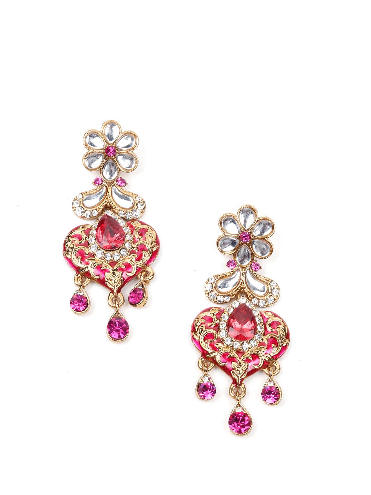 Women's Pink Stones And Kundan Se