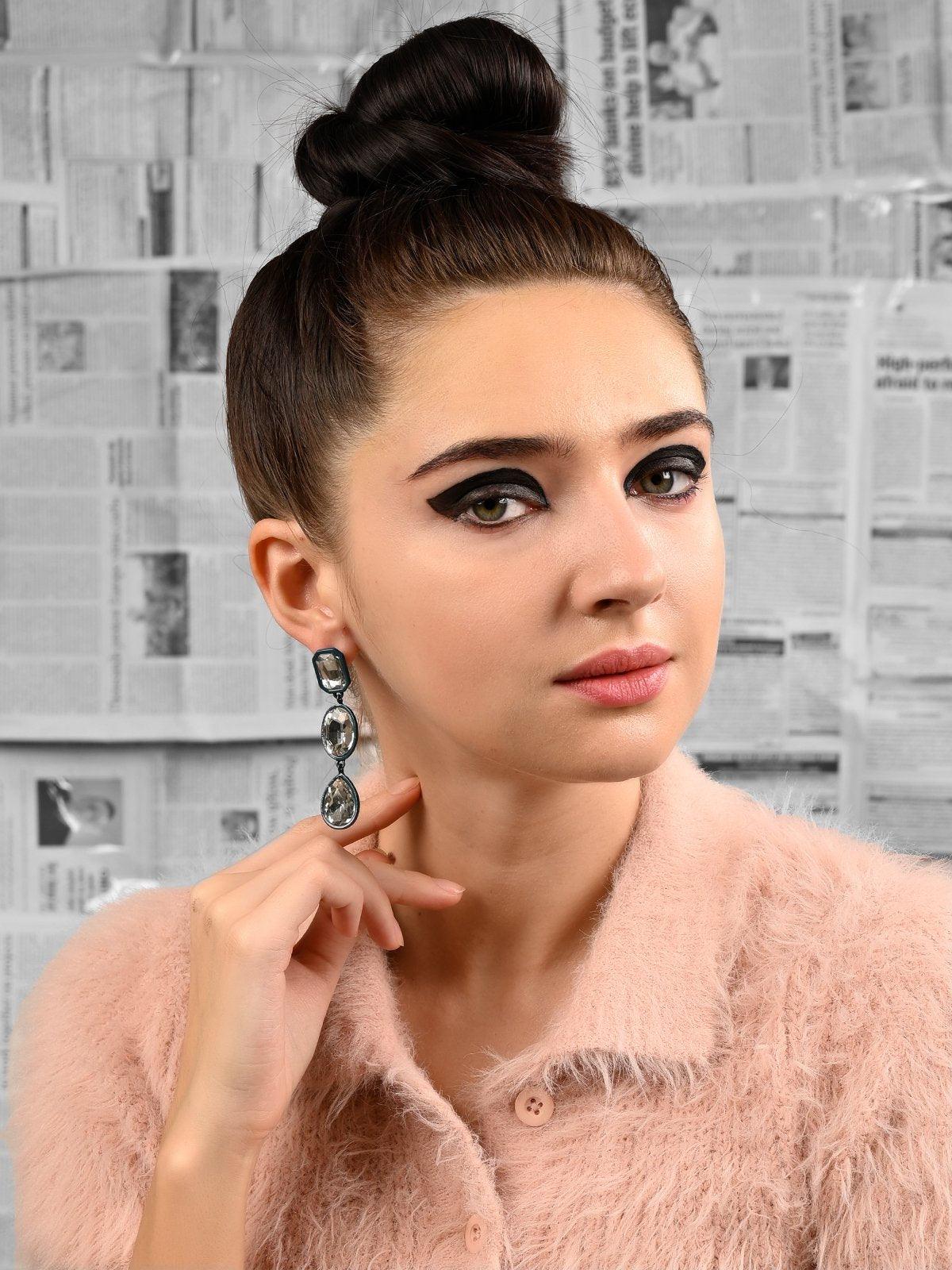 Women's Precious Crystal Embellished Earring