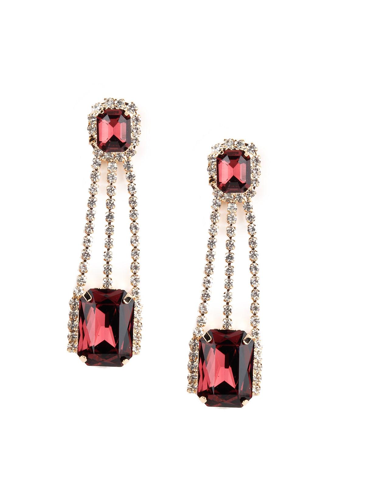 Women's Raanana Rose Garnet Dangling Earring