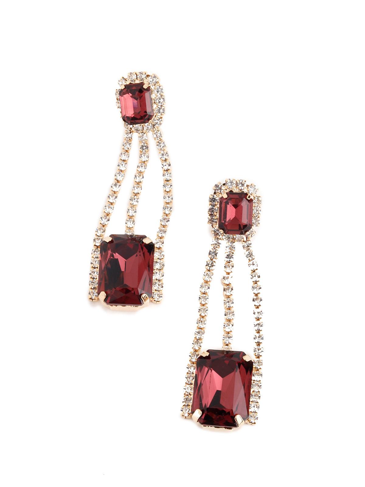 Women's Raanana Rose Garnet Dangling Earring