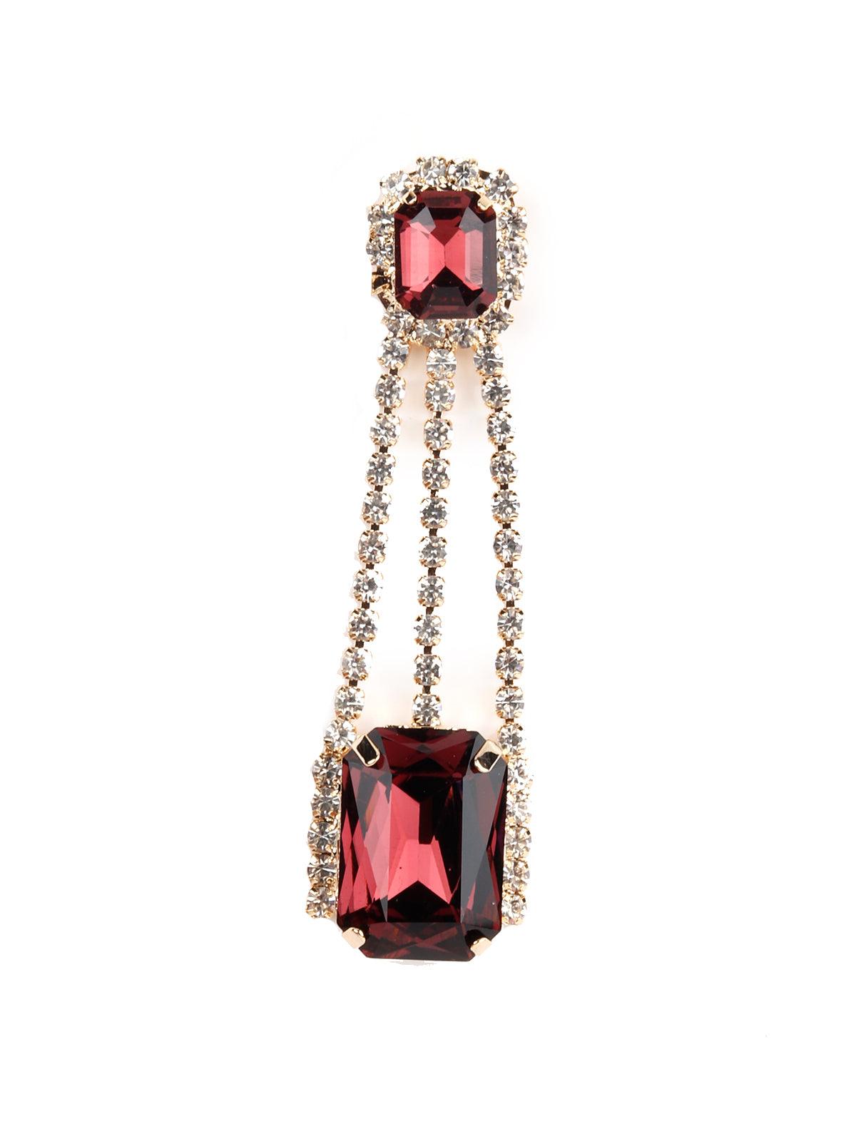 Women's Raanana Rose Garnet Dangling Earring