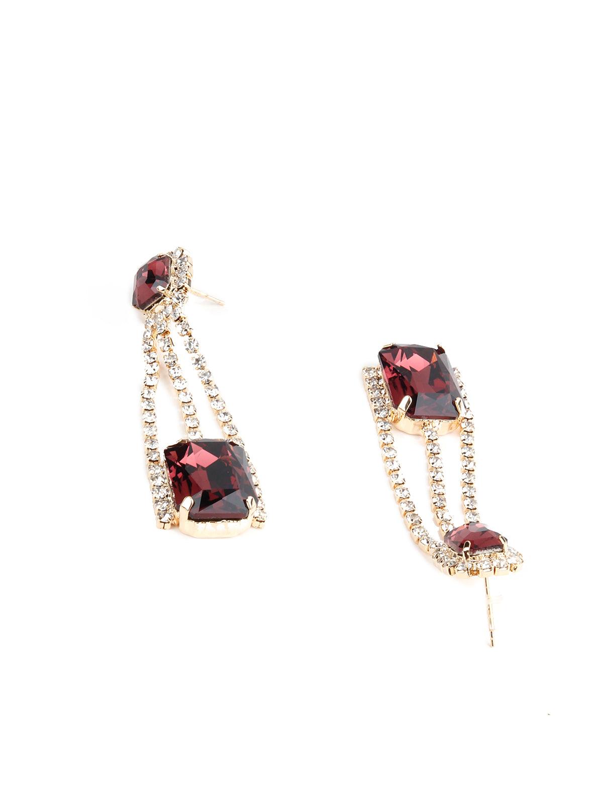 Women's Raanana Rose Garnet Dangling Earring