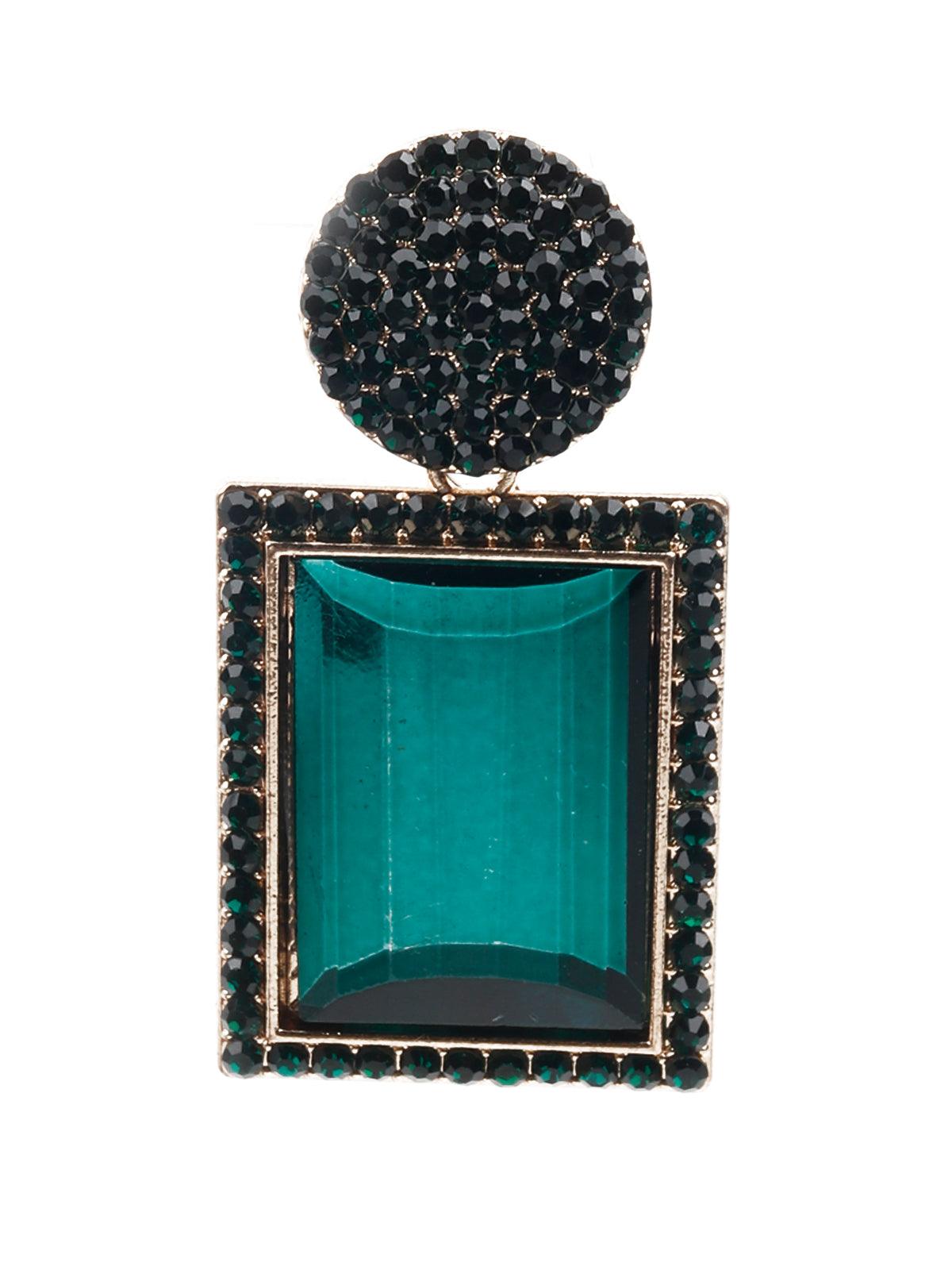 Women's Retro Green Stone Earring