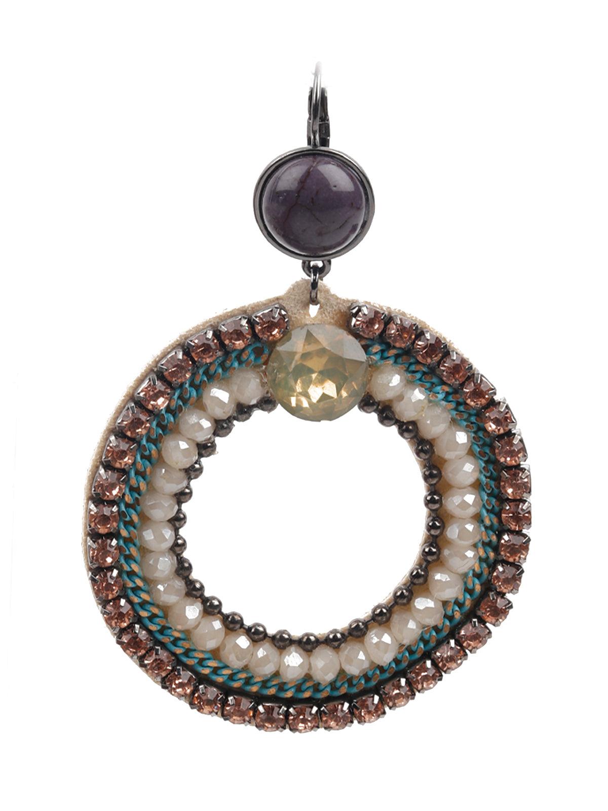 Women's Retro Multicoloerd Hoop Earring