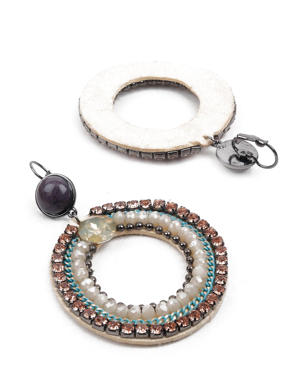 Women's Retro Multicoloerd Hoop Earring