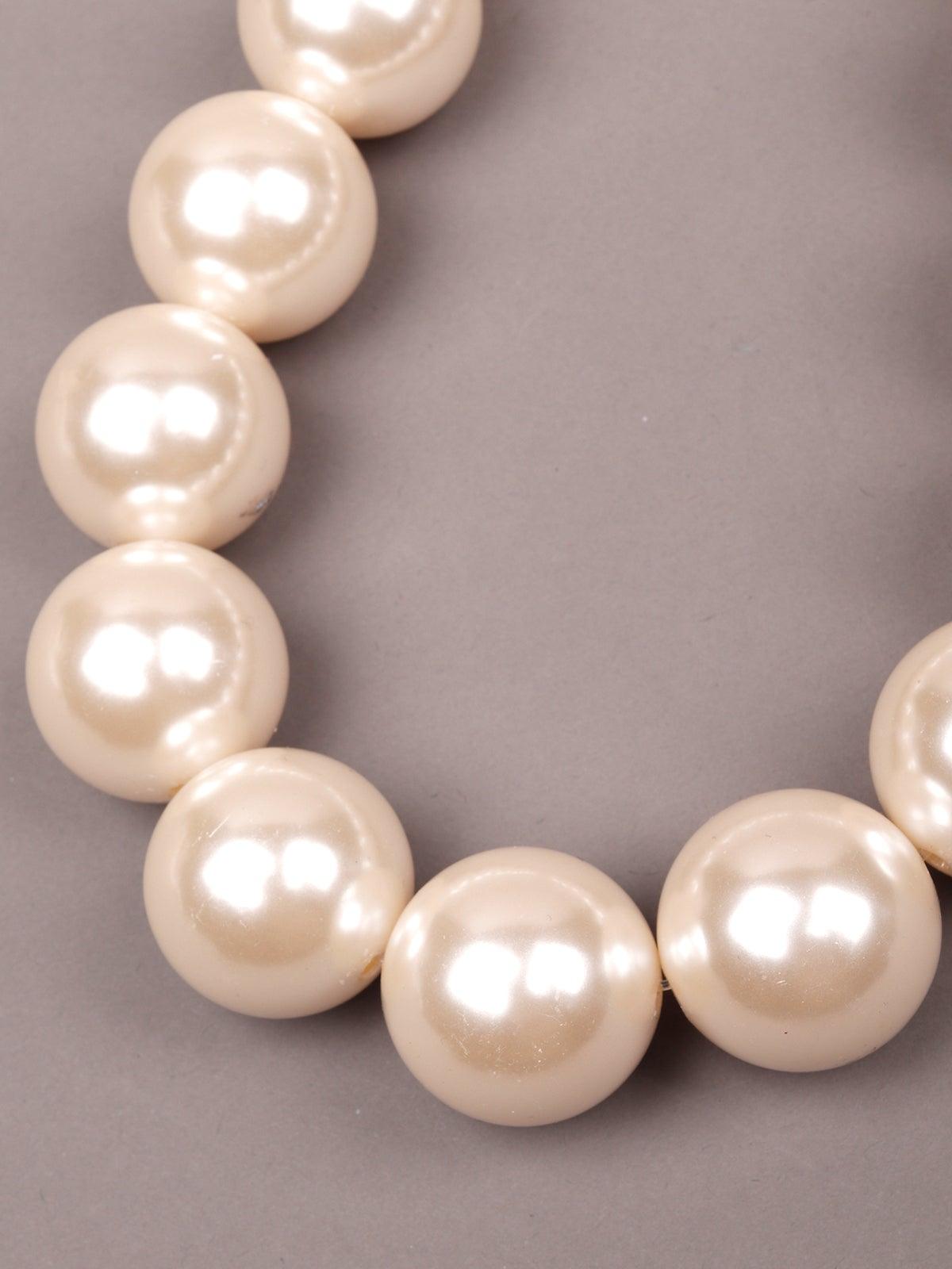 Women's Retro Style Huge White Pearl Statement Necklac