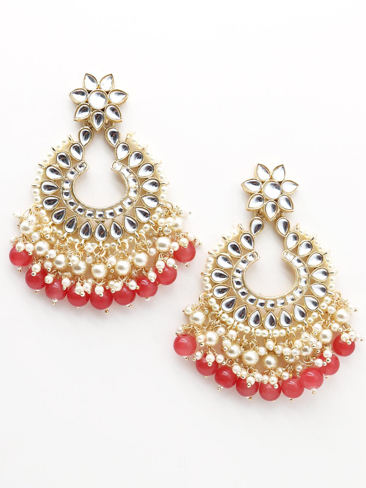 Women's Rich Pot Shape Kundan Pearl Earring