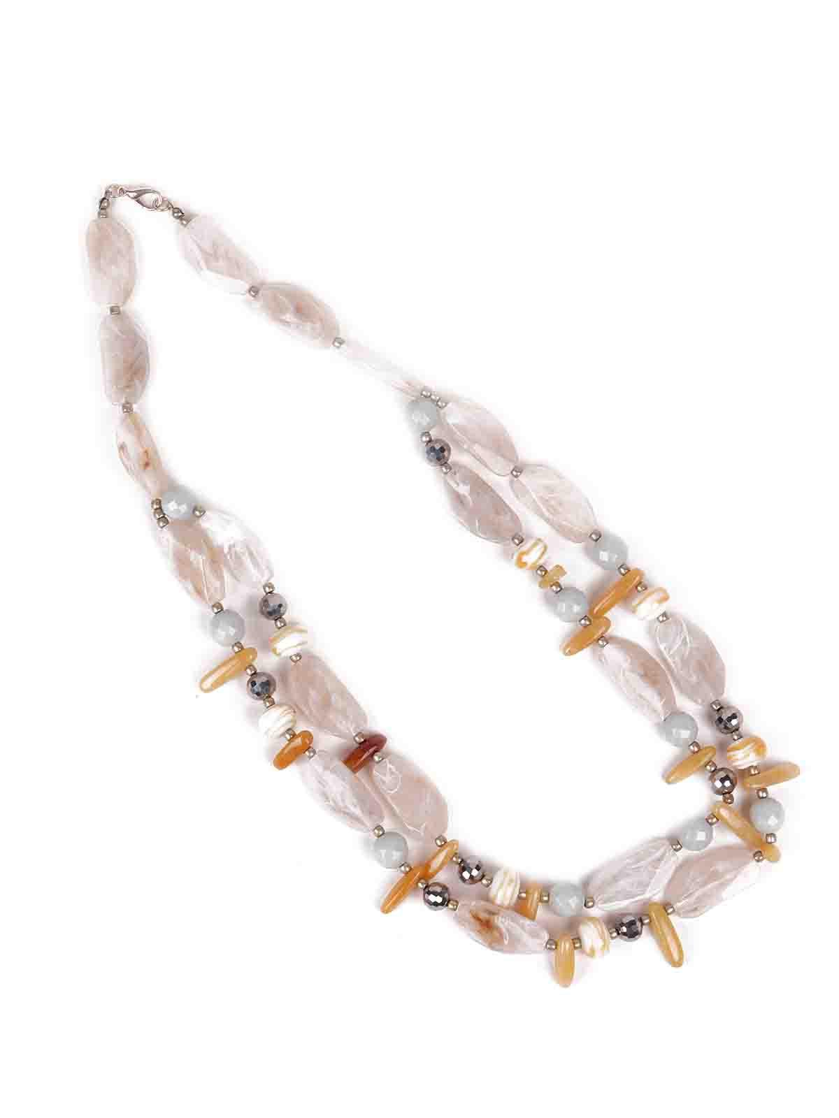 Women's Rose Quartz Double Layered Necklac