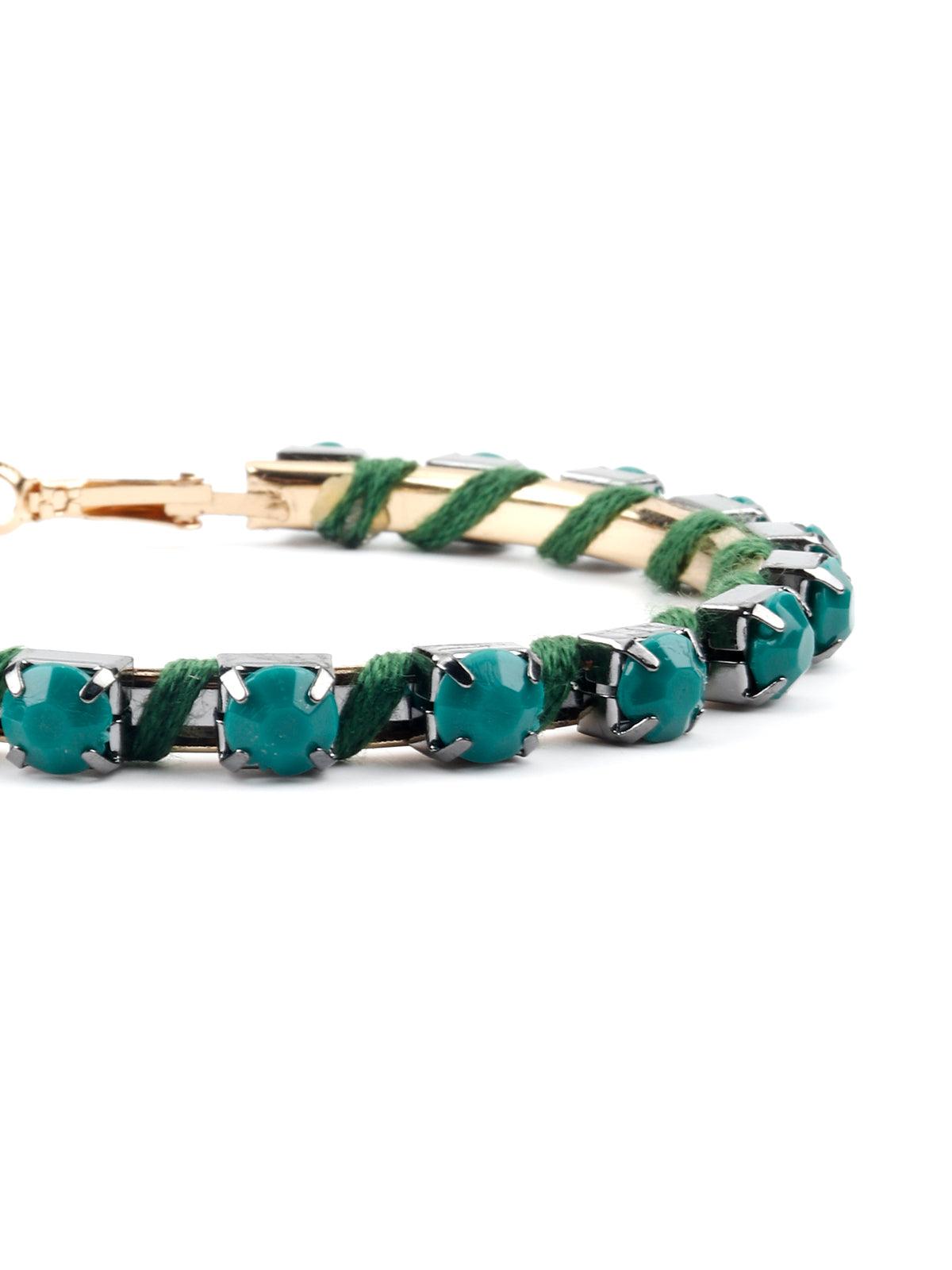 Women's Round Minimal Green Stylish Hoop