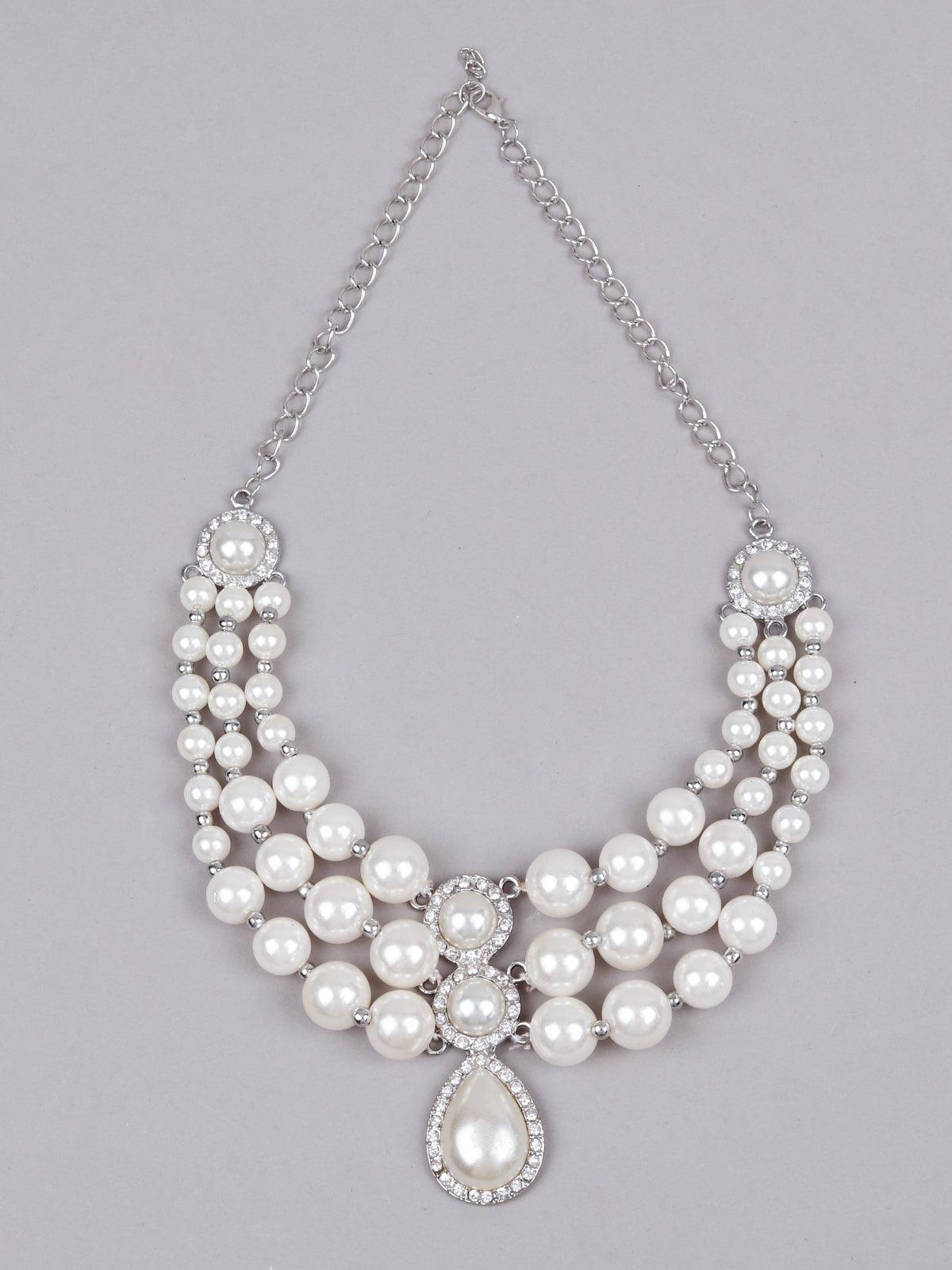 Women's Royal Faux Pearl Choker Neckpiec