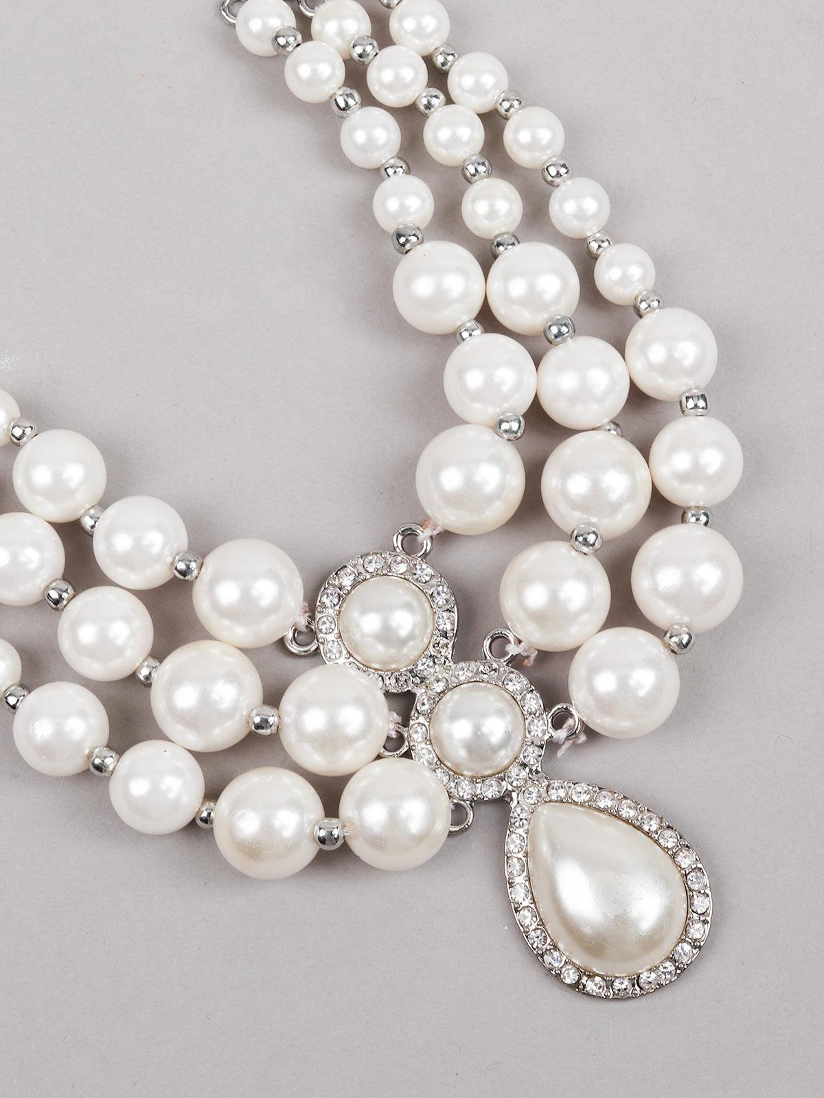 Women's Royal Faux Pearl Choker Neckpiec
