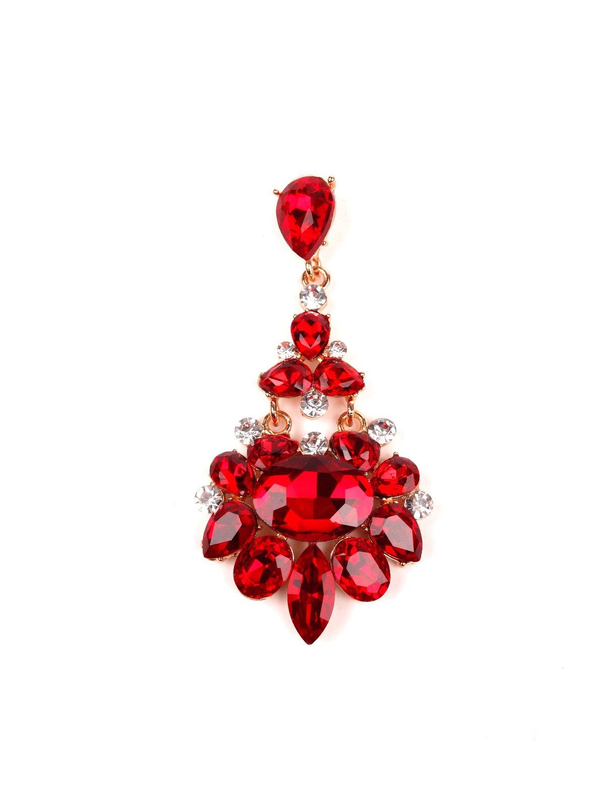 Women's Ruby Red Crystal Drop Earring
