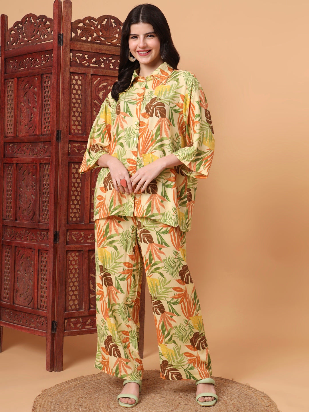 Women's Viscose Rayon Co-Ord Set Sl-16Wcoy-25