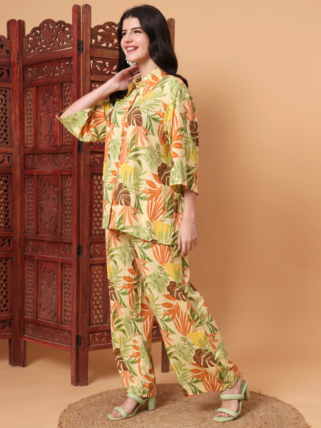 Women's Viscose Rayon Co-Ord Set Sl-16Wcoy-25