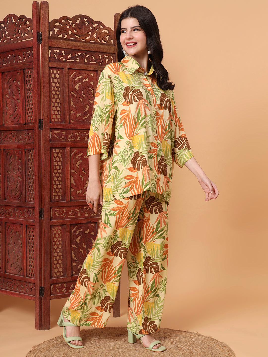 Women's Viscose Rayon Co-Ord Set Sl-16Wcoy-25