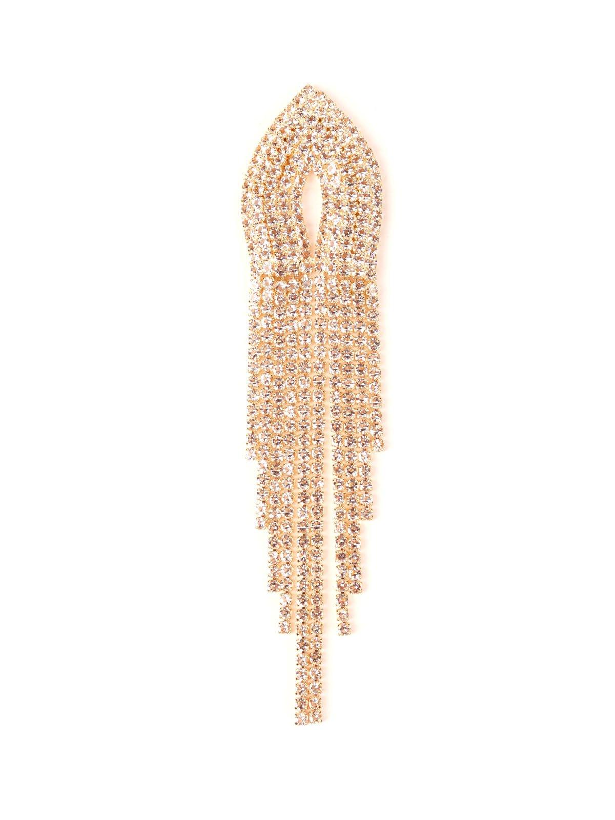 Women's Shimmering Shining Crystal Drop Tassel Earring