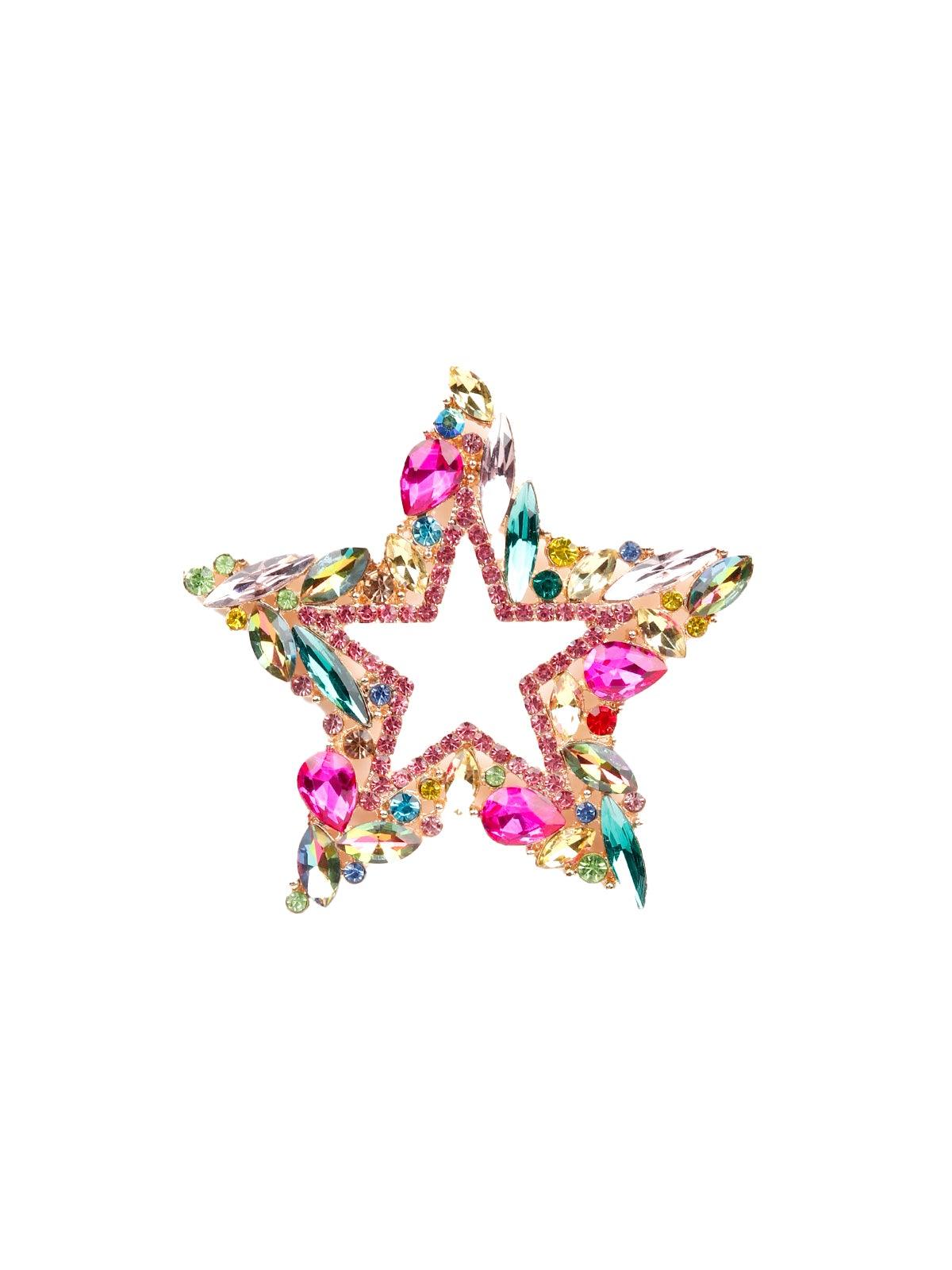 Women's Shining Multicoloured Star-Shaped Earring