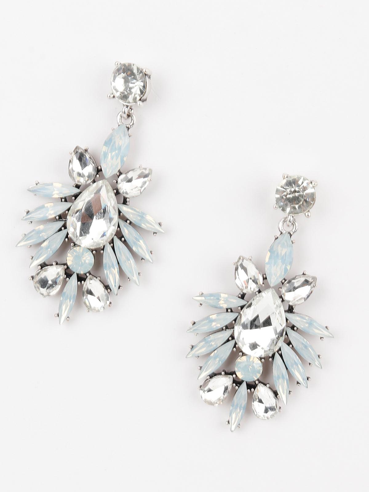 Women's Silver Leafy Dangle Earring
