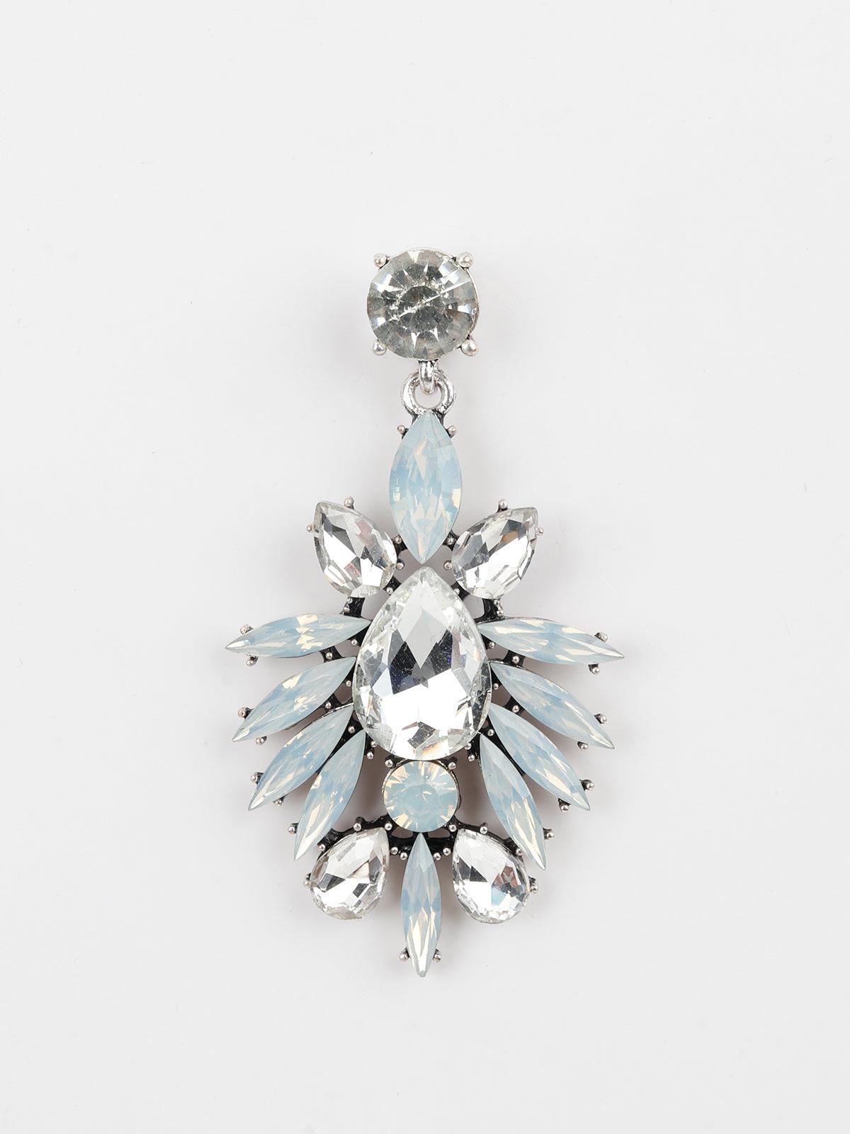 Women's Silver Leafy Dangle Earring