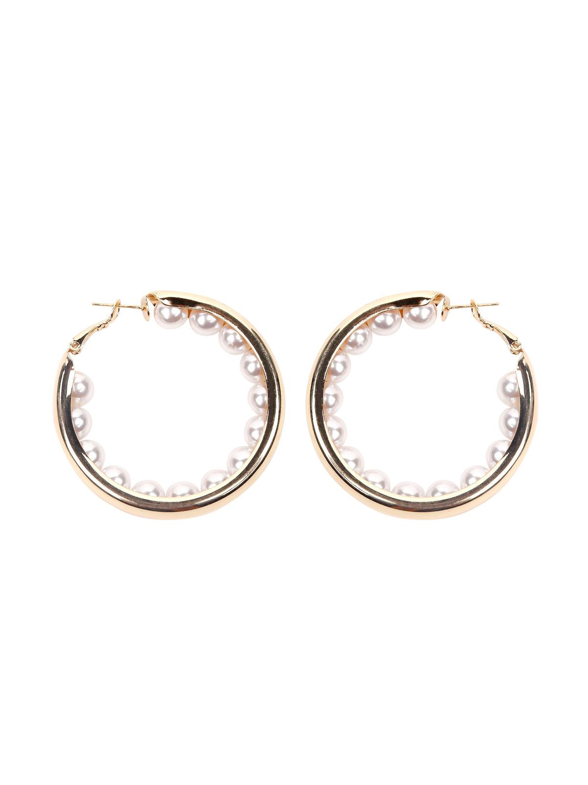 Women's Sleek Gold-Tone Hoop Earrings