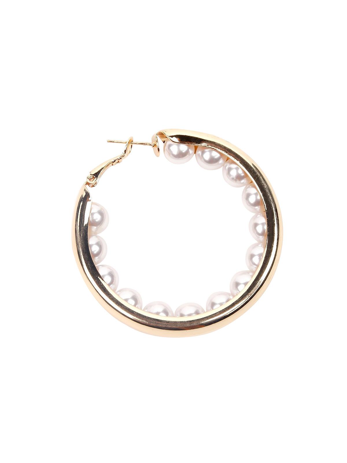 Women's Sleek Gold-Tone Hoop Earrings