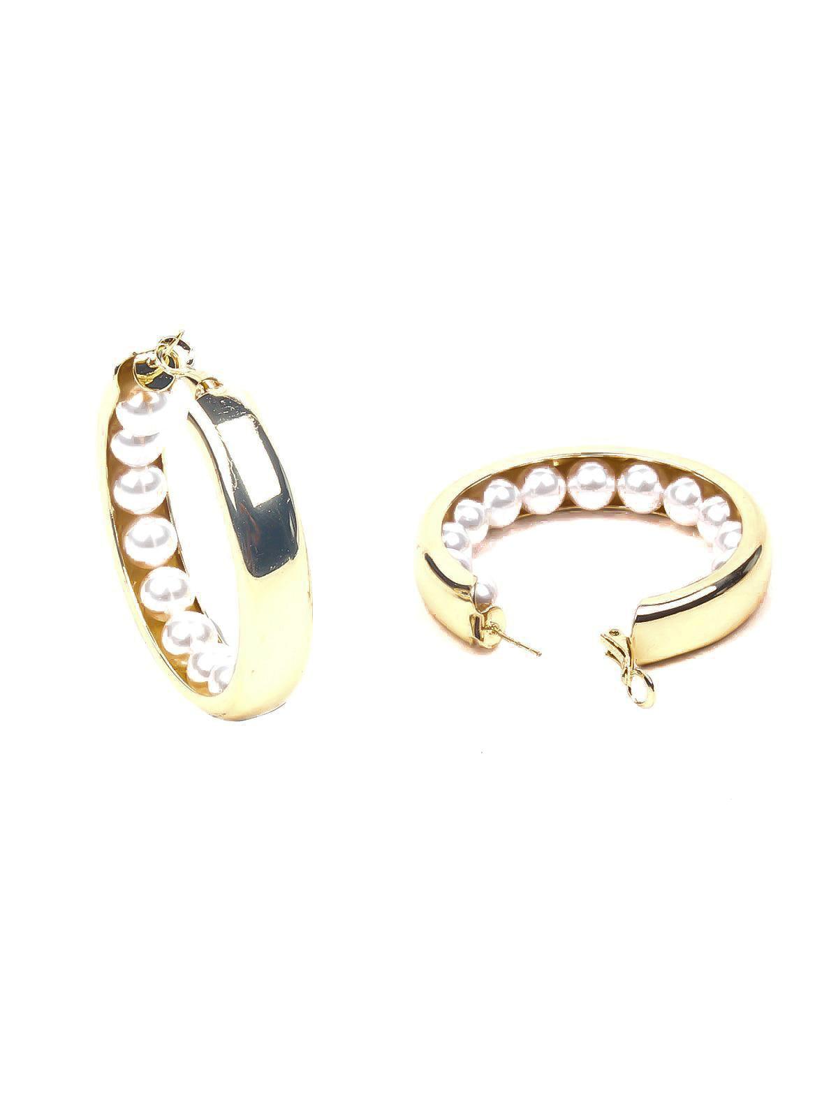 Women's Sleek Gold-Tone Hoop Earrings