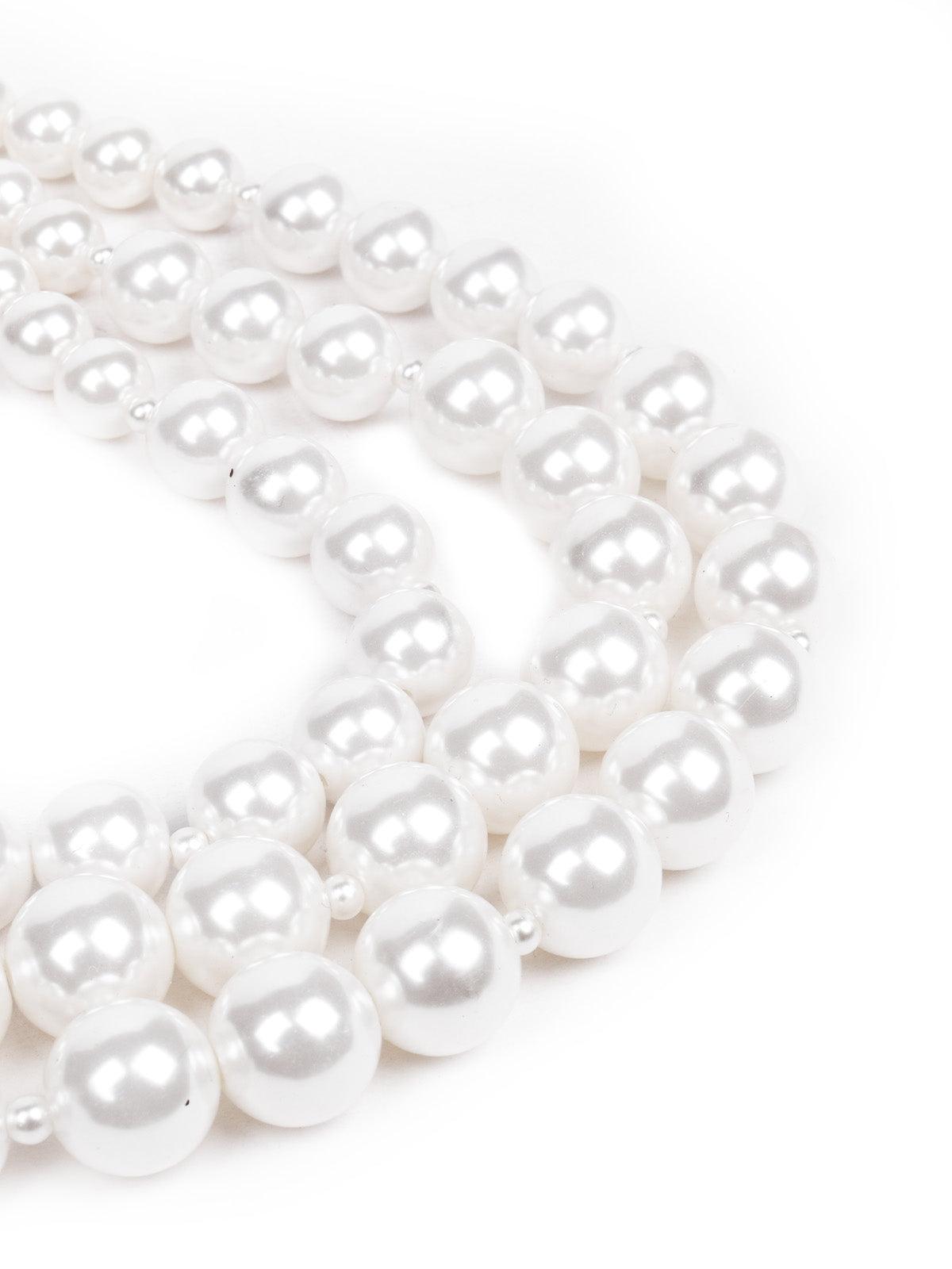 Women's Sophisticated Three-Layered Pearl Necklace