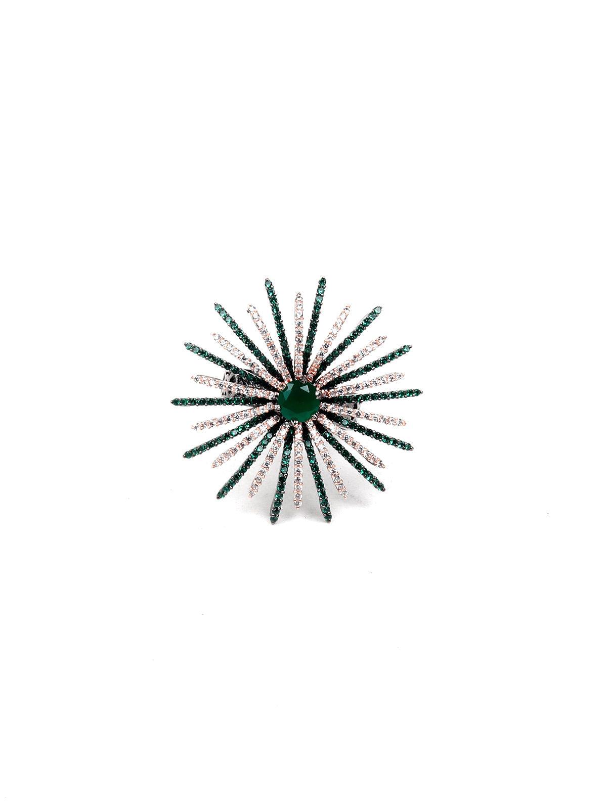 Women's Sparkling Crystal Star Statement Rin