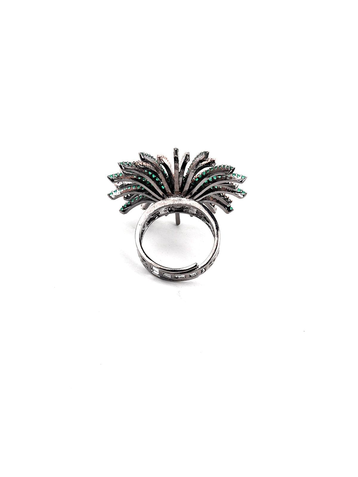 Women's Sparkling Crystal Star Statement Rin