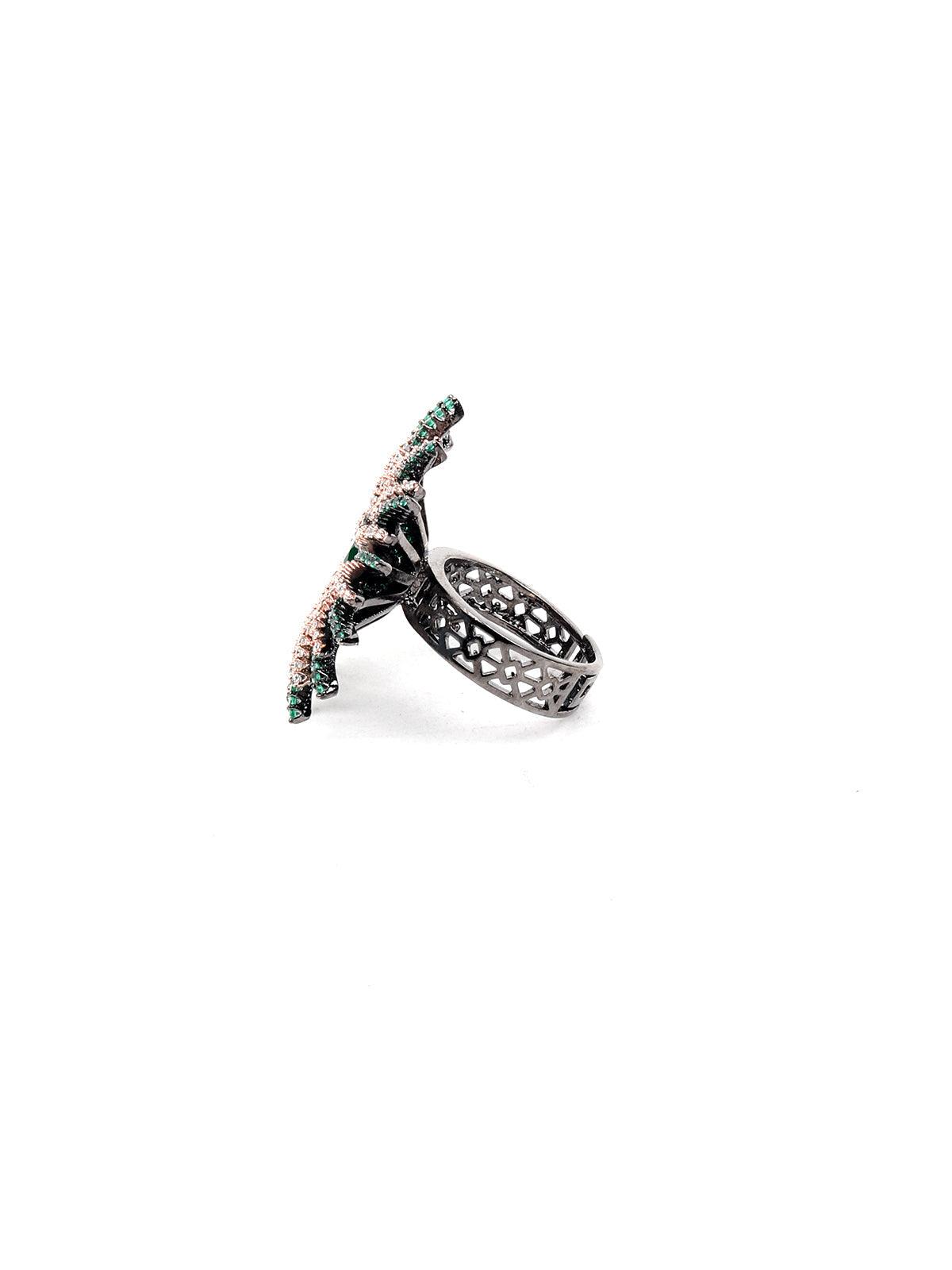 Women's Sparkling Crystal Star Statement Rin
