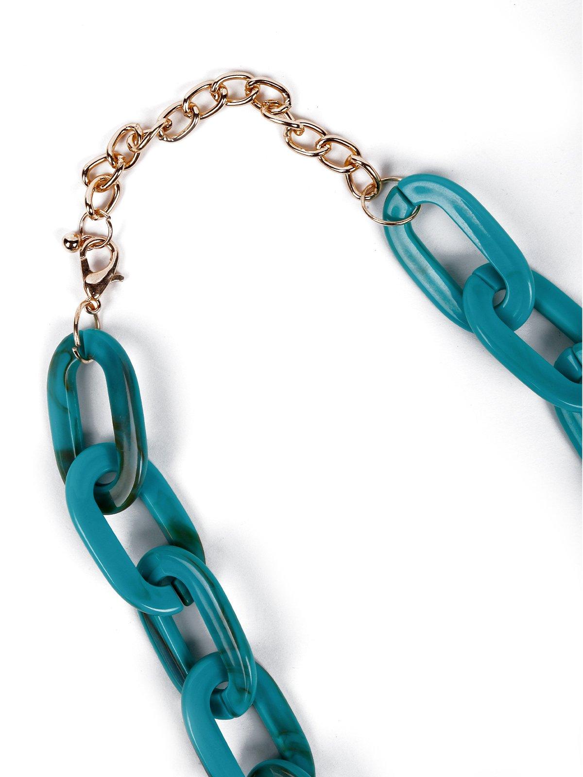 Women's Splash Blue Chunky Textured Necklac