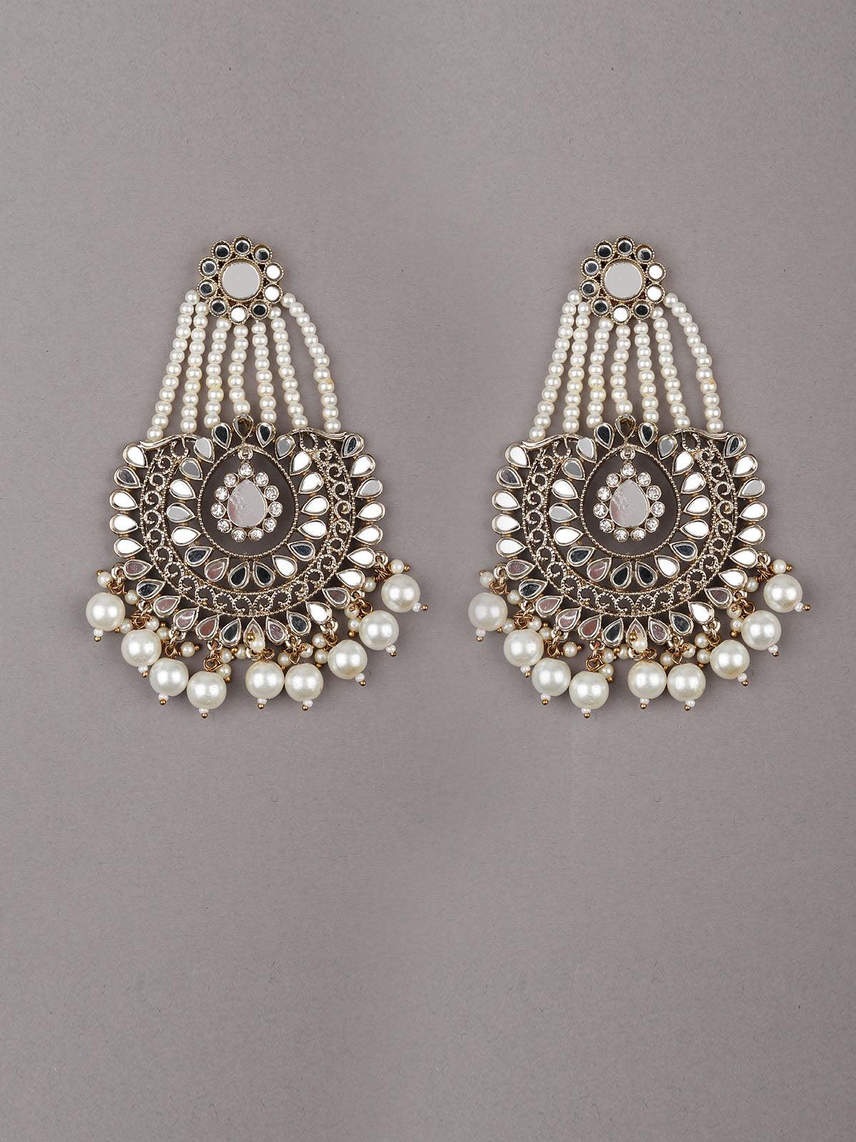 Women's Statement Pearl Earring Set For Wome