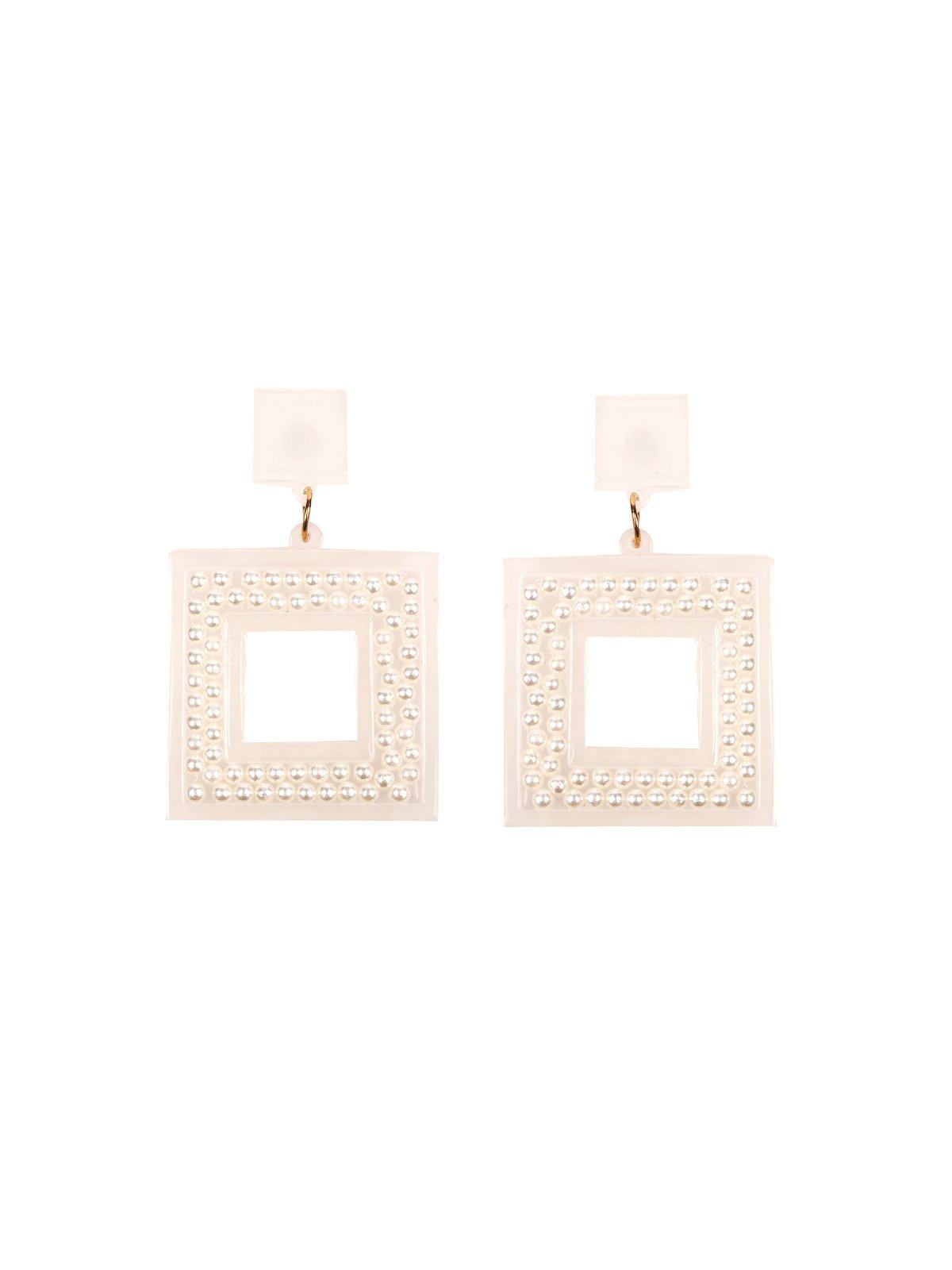Women's Studded Square Earring