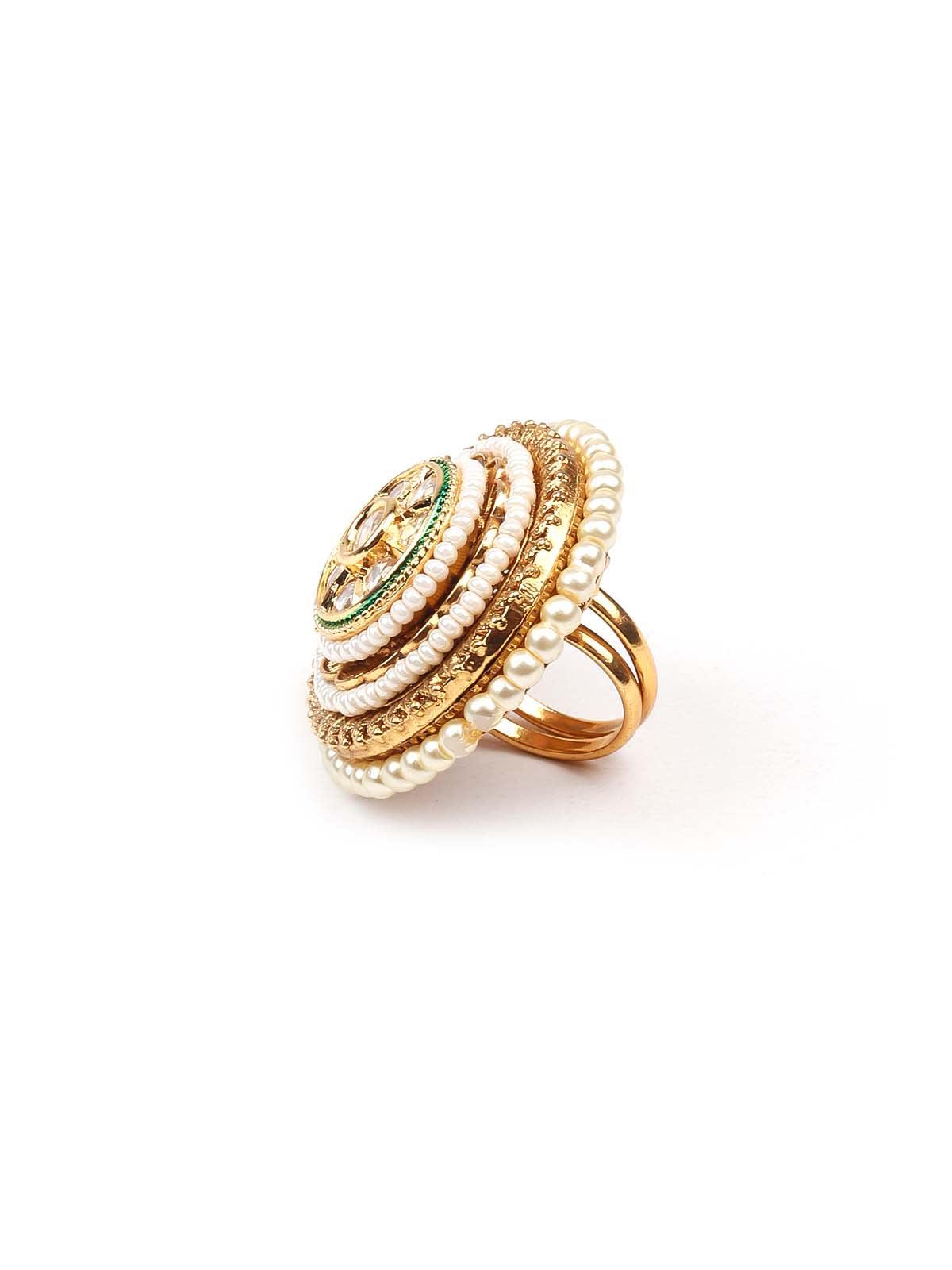 Women's Stunning Beaded Embellished Ring For Wome