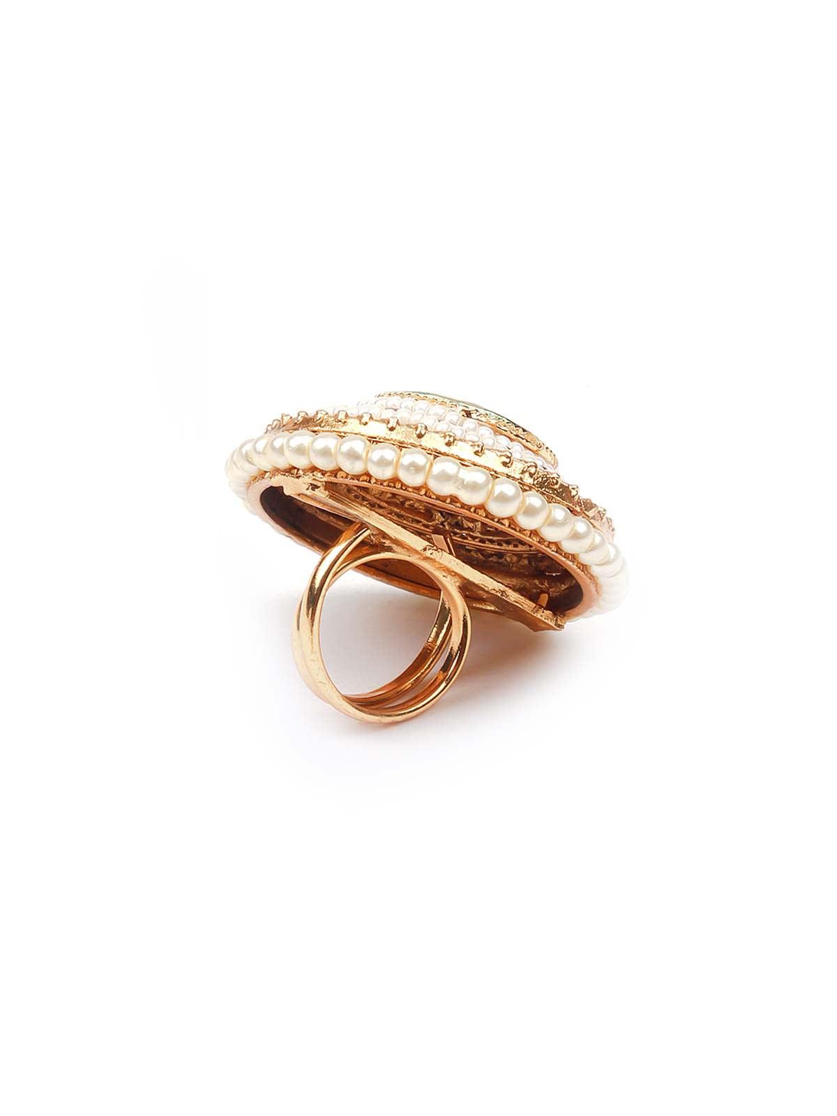 Women's Stunning Beaded Embellished Ring For Wome