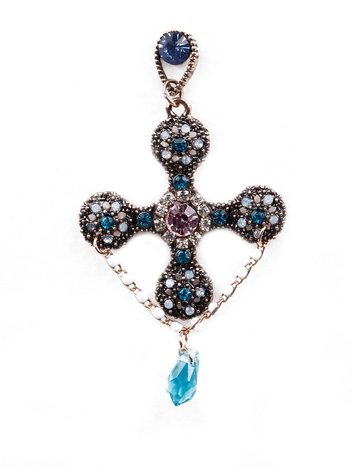 Women's Stunning Blue Drop Statement Earring