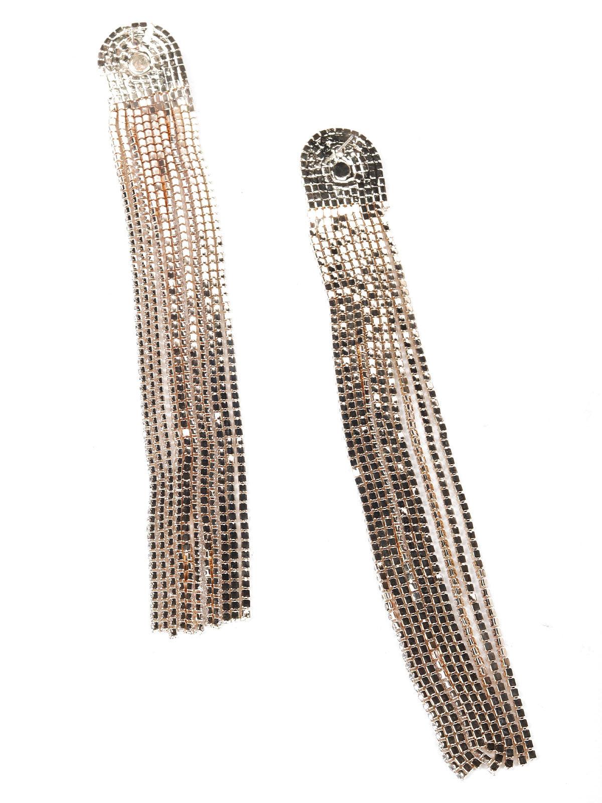 Women's Stunning Crystal Drop Gold-Tone Tassel Earring