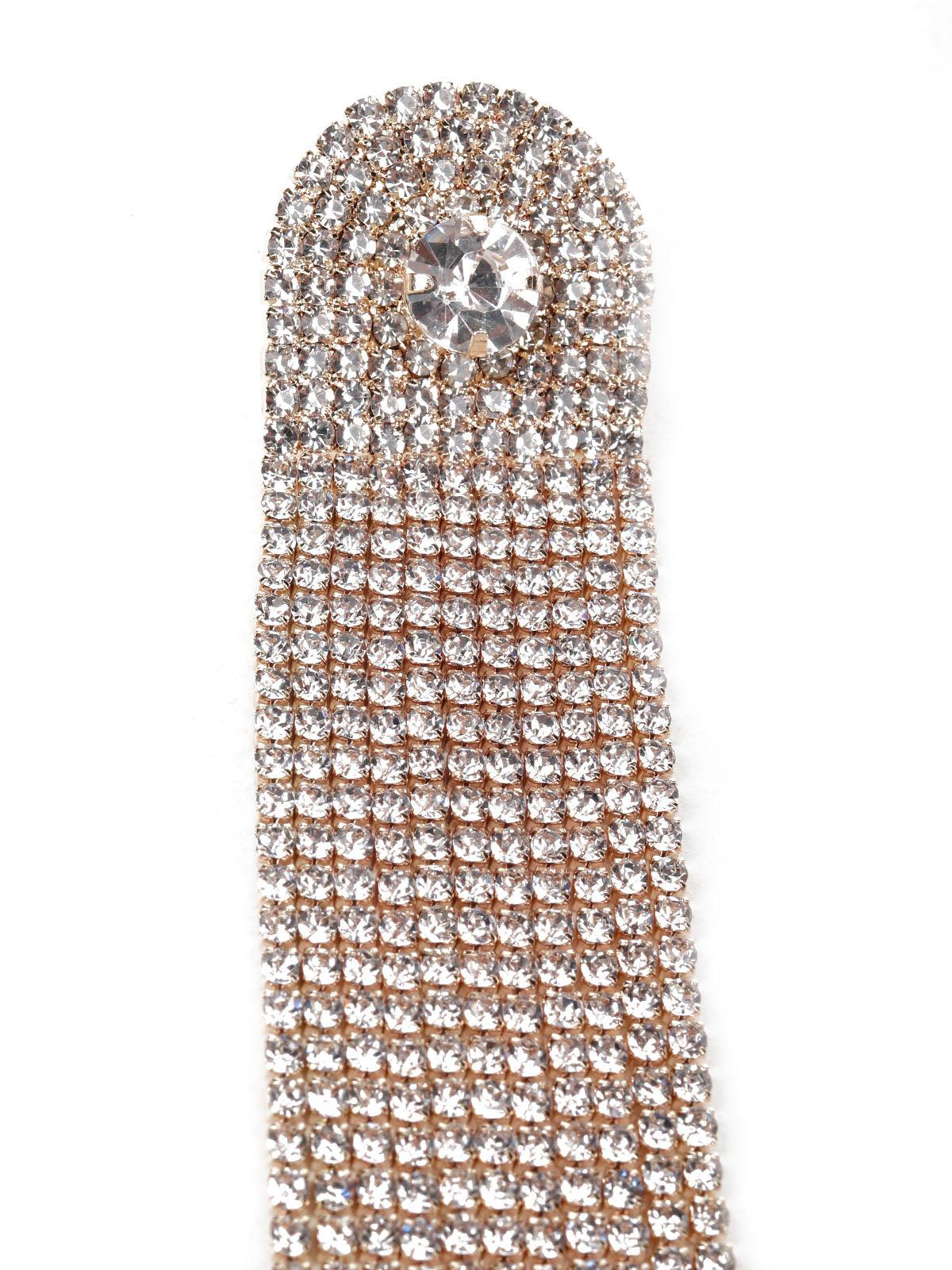 Women's Stunning Crystal Drop Gold-Tone Tassel Earring