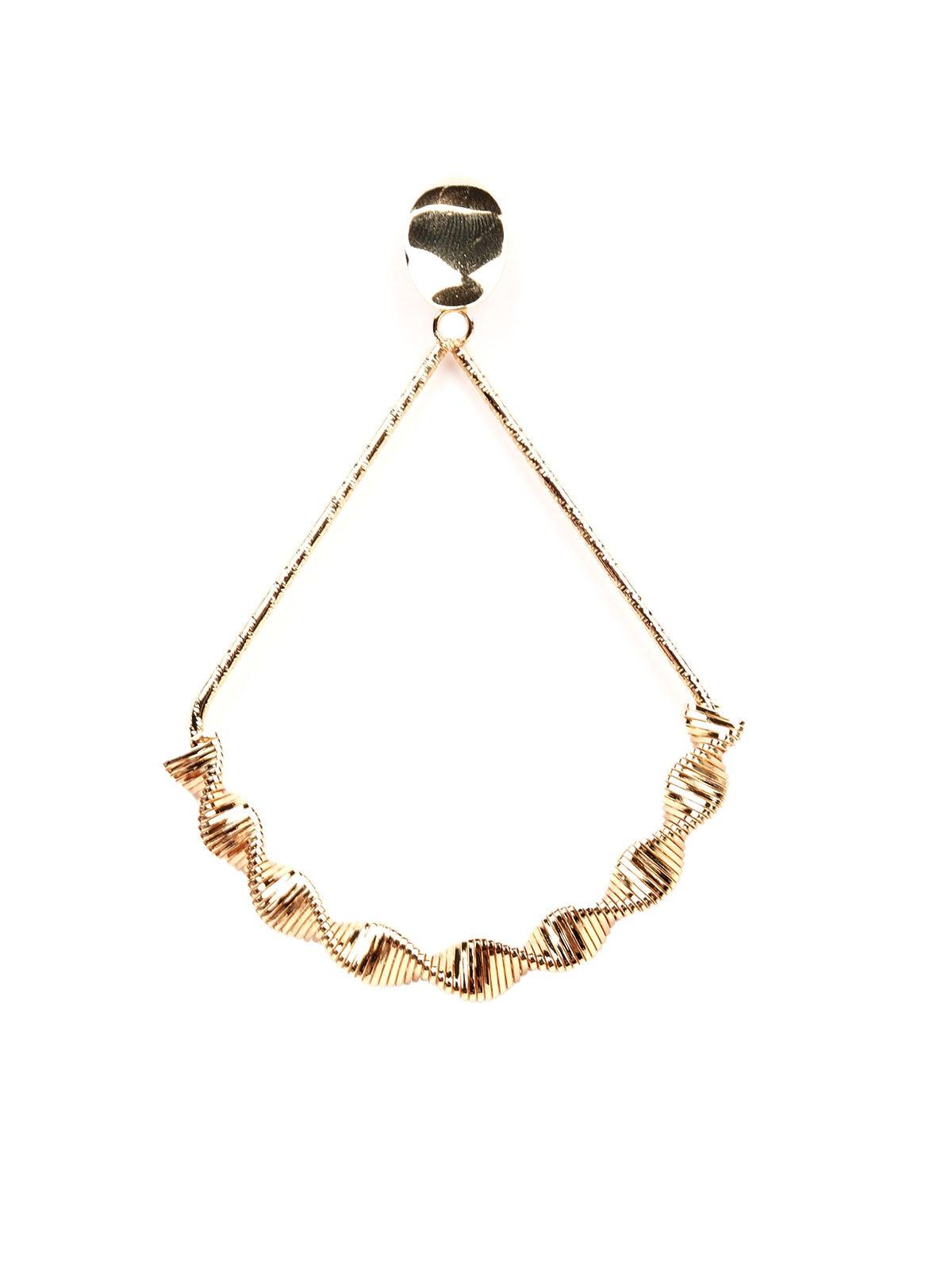 Women's Stunning Gold Textured Pendulum Earring