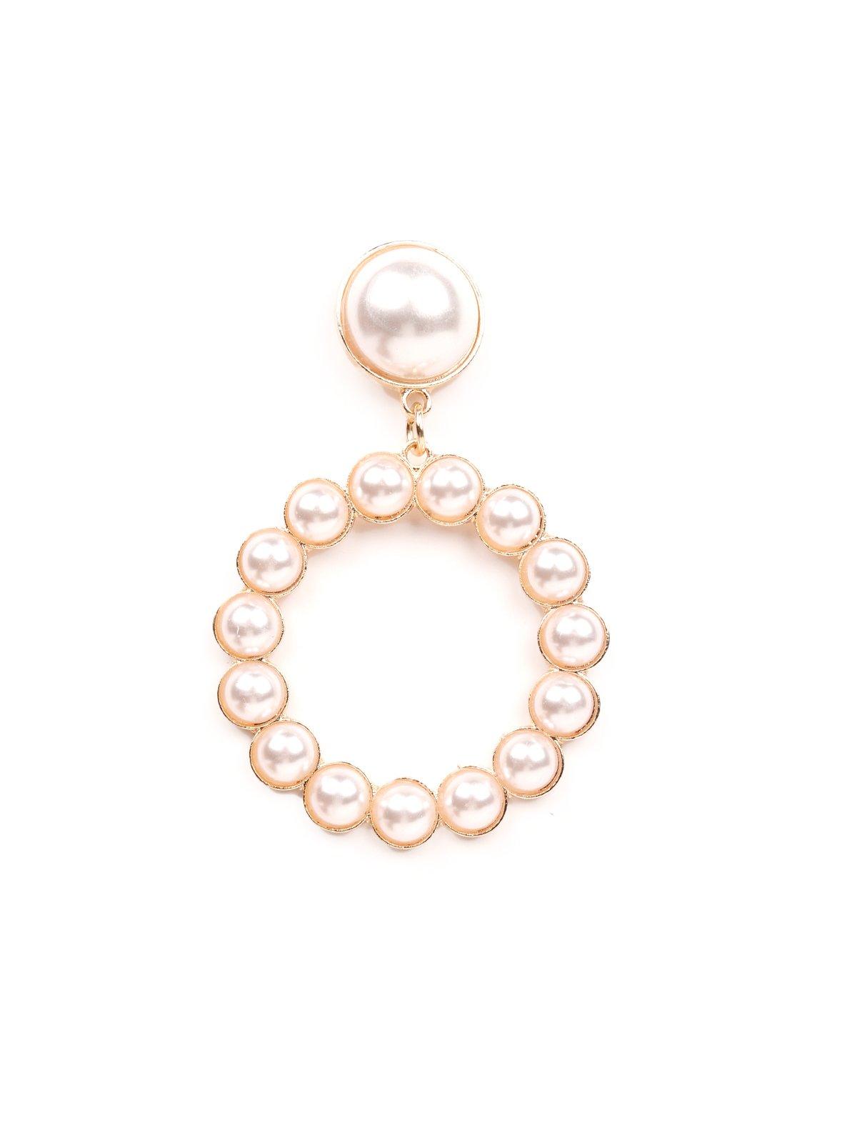 Women's Stunning Pearl-Embellished Hoop Earring