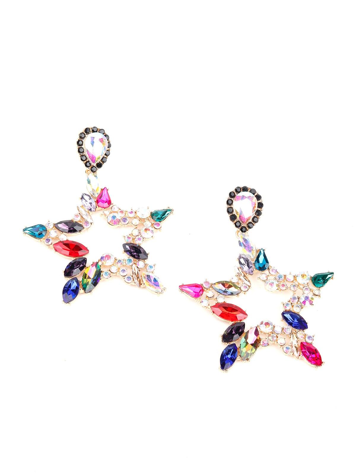 Women's Stunning Star-Shaped Studded Earring