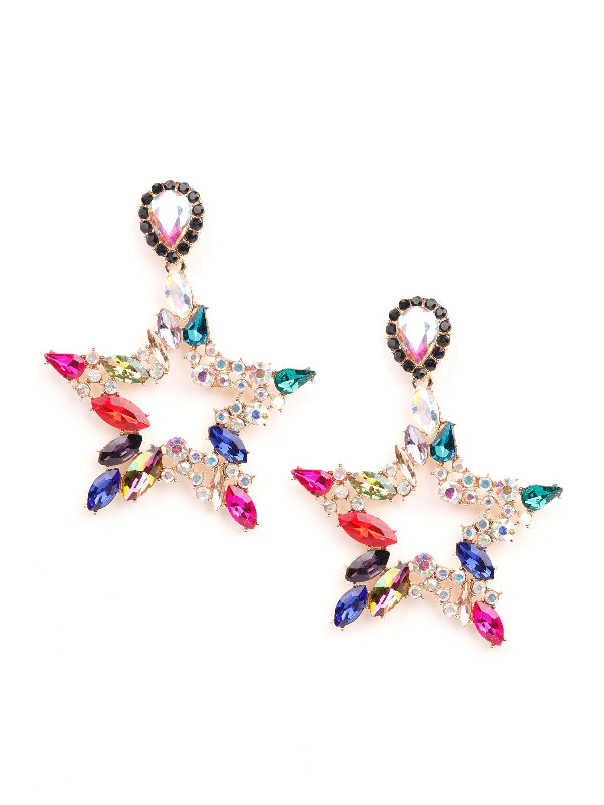Women's Stunning Star-Shaped Studded Earring