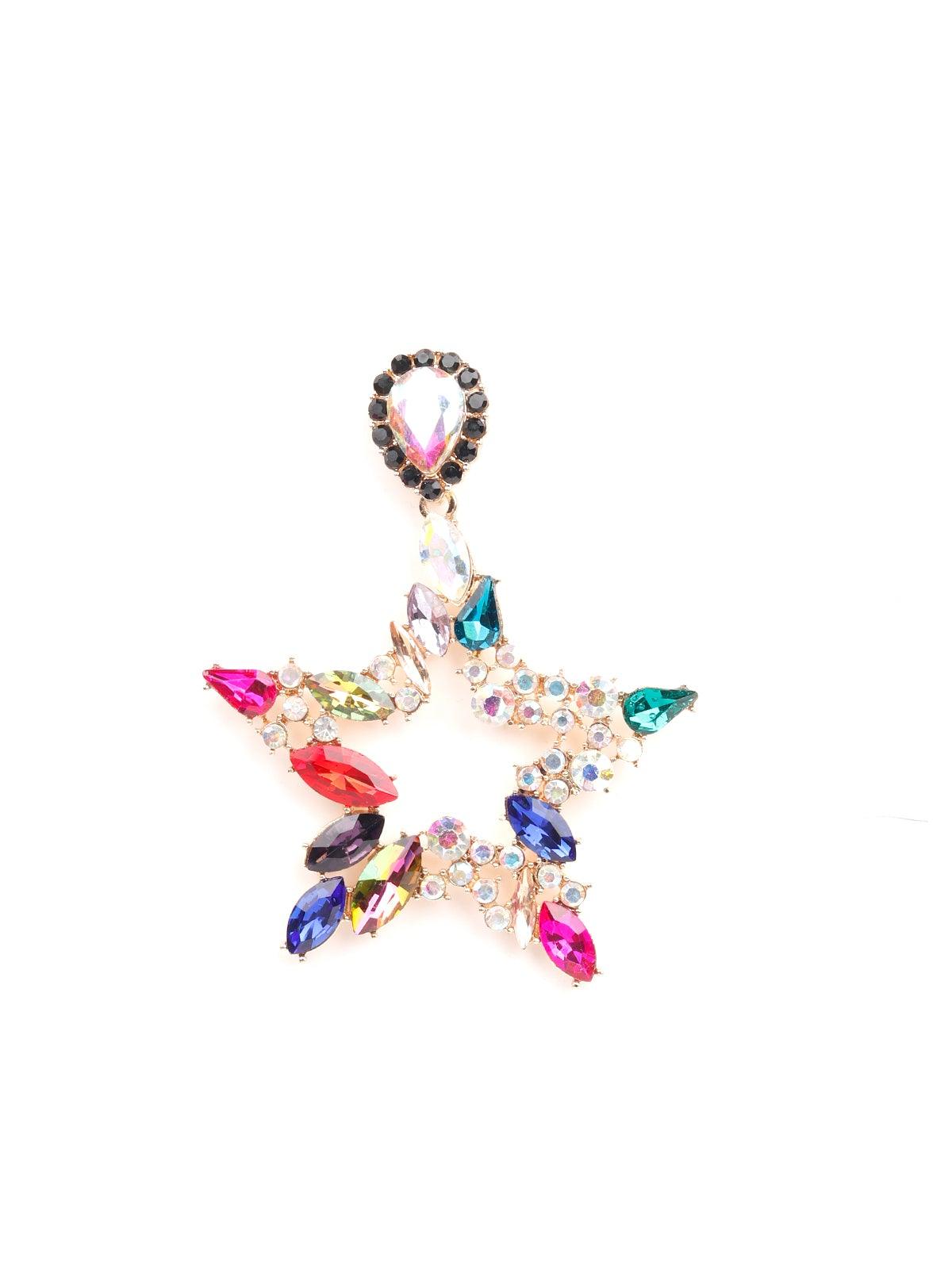 Women's Stunning Star-Shaped Studded Earring