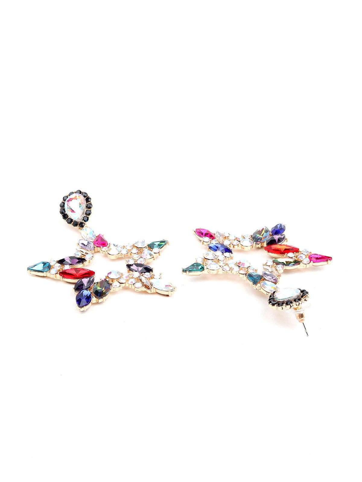Women's Stunning Star-Shaped Studded Earring