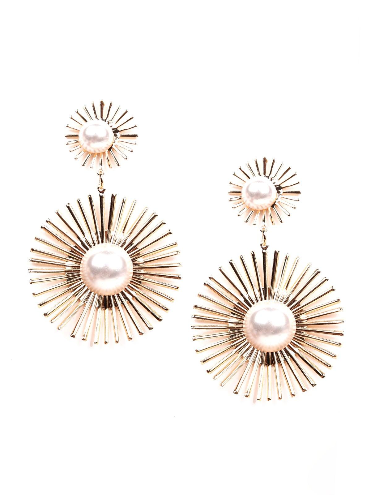 Women's Stunning Sunshine Gold-Tone Statement Earring
