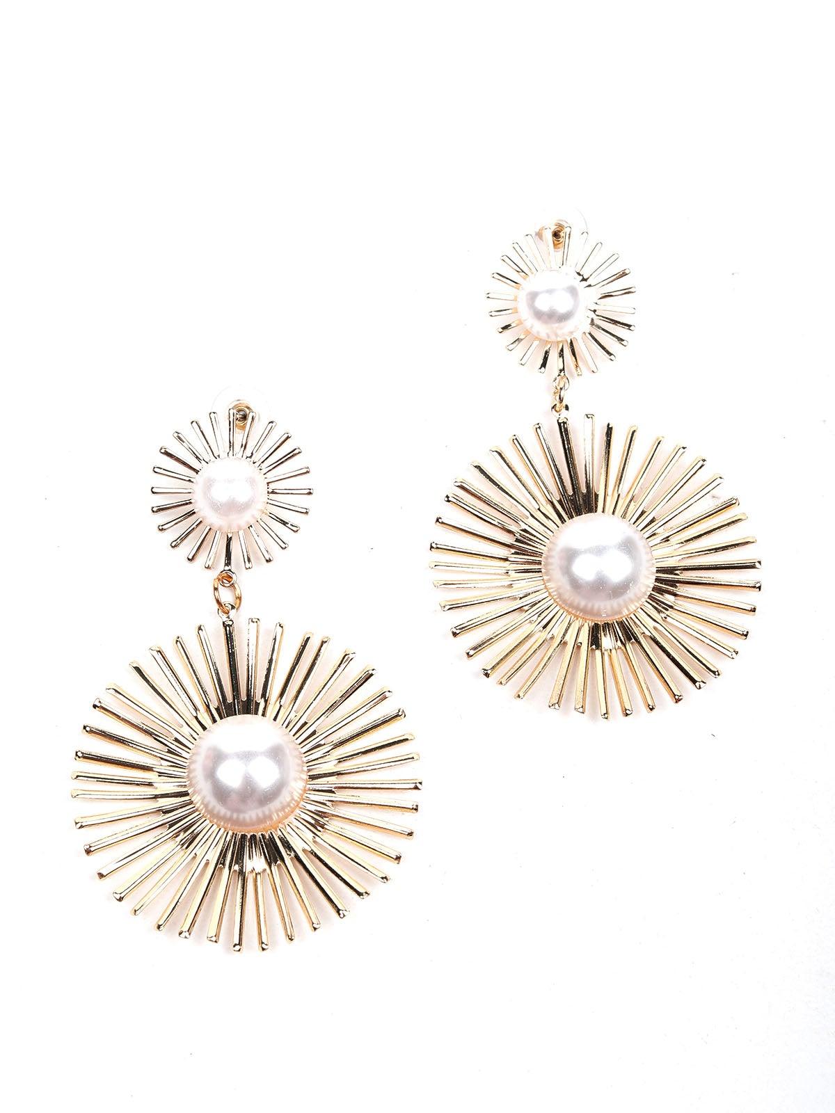 Women's Stunning Sunshine Gold-Tone Statement Earring