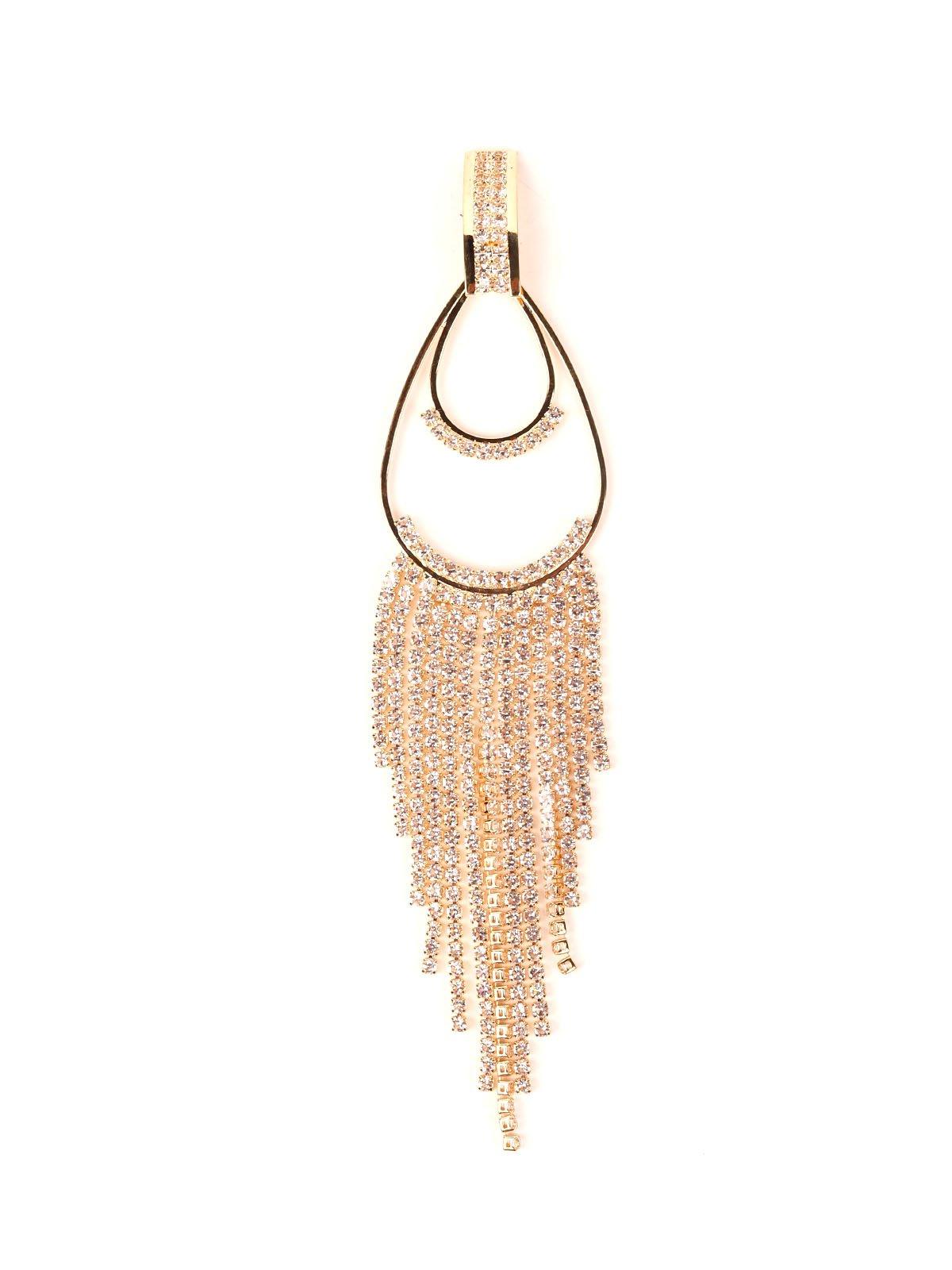 Women's Stunning Teardrop Gold-Tone Tassel Drop Earring