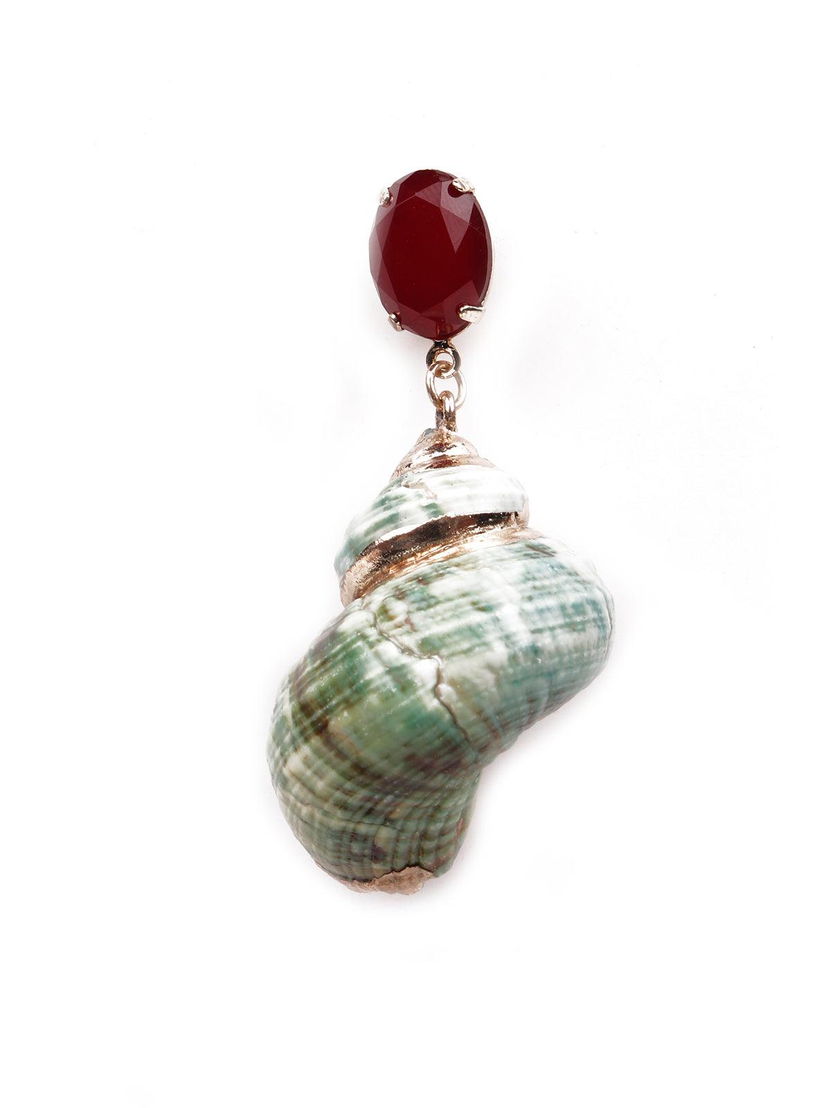Women's Stunning Textured Green Earring