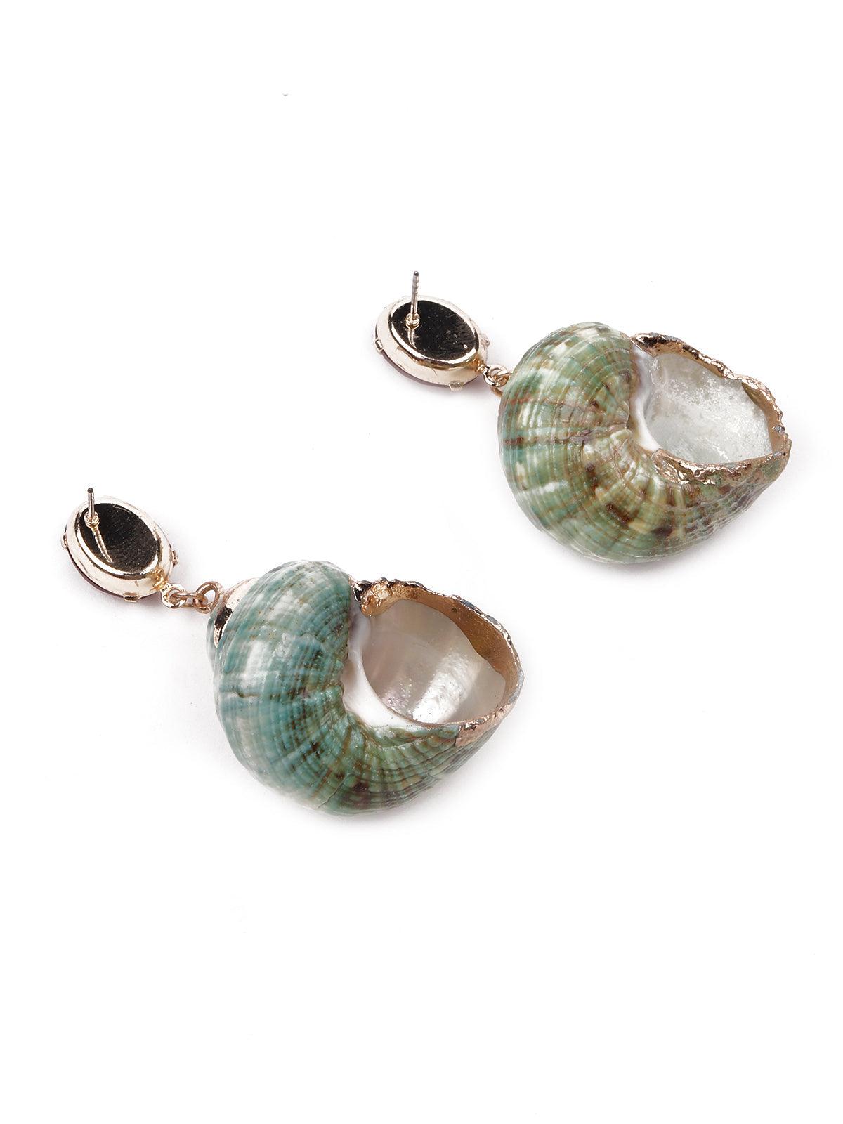 Women's Stunning Textured Green Earring